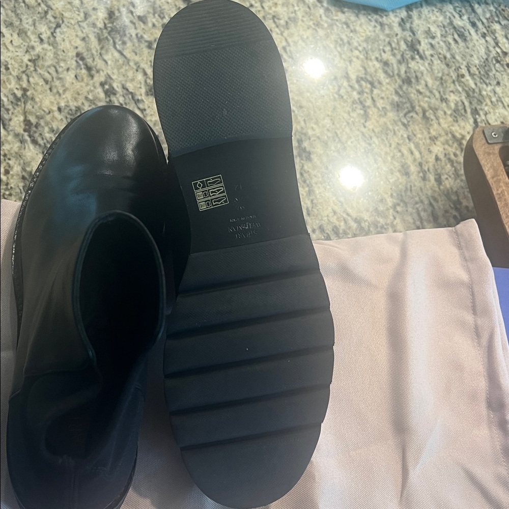 Stuart Weitzman Black Ankle Boots Size 12 - Picture 5 of 8